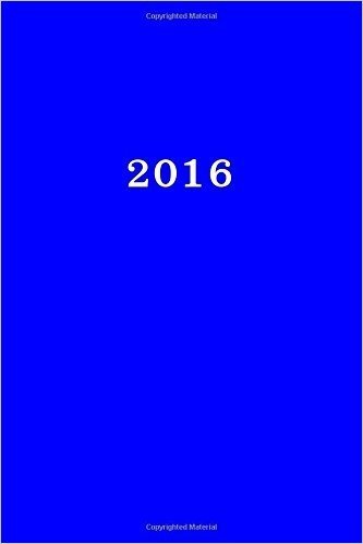 2016: Calendario/Planificador de Cita: 1 Semana En 2 Lados, Formato 6" X 9" (15.24 X 22.86 CM), Encuadernacion Azul