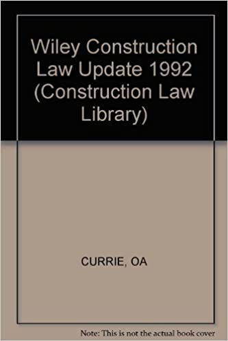 Wiley Construction Law Update 1992 (Construction Law Library)