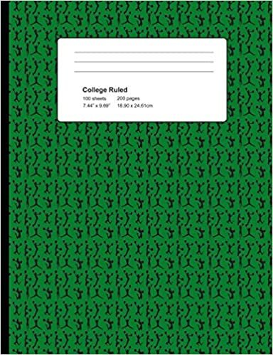 indir College Ruled 200 Pages: Dark Green Music Notes Composition Notebook, Music Lover College Composition Book, Notebook For Musicians