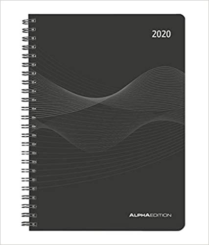 Wochenplaner PP-Einband schwarz 2020 - Bürokalender A5 - Cheftimer - Ringbindung - 1 Woche 2 Seiten - 128 Seiten - Terminplaner - Notizbuch