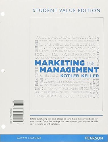 Marketing Management, Student Value Edition