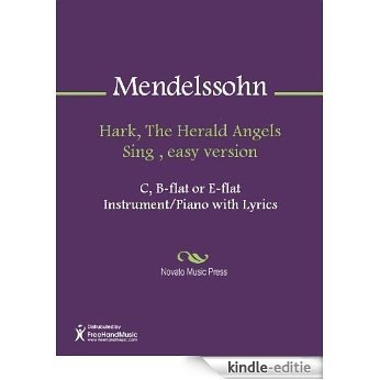 Hark, The Herald Angels Sing , easy version - B-flat Instrument [Kindle-editie]