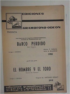 combo band parts BARCO PERDIDO / EL HOMBRE Y EL TORO