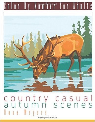 Color by Number for Adults: Country Casual Autumn Scenes