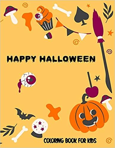 indir Happy Halloween Coloring book for Kids: Spooky Scary Halloween Theme with Haunted House, Witch, Boo and many more.