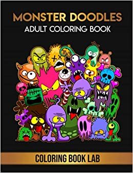 indir 40 Monster Doodles Adult Coloring Book: An Adult Coloring Book with Fun, Easy, and Relaxing Coloring Pages