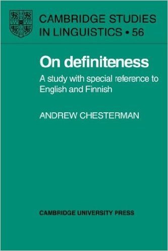 On Definiteness: A Study with Special Reference to English and Finnish