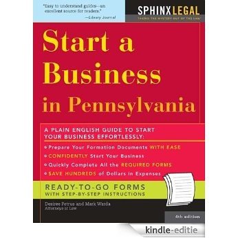 Start a Business in Pennsylvania (Legal Survival Guides) [Kindle-editie] beoordelingen