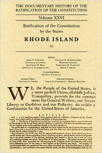 The Documentary History of the Ratification of the Constitution Volume XXVI: Ratification of the Constitution by the States, Rhode Island [3]
