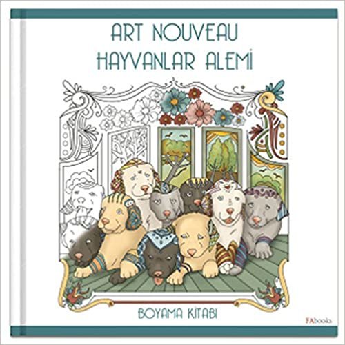 Art Nouveau-Hayvanlar Alemi Boyama Kitabı