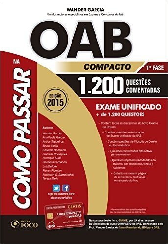 Como Passar - OAB Compacto - 2015: 1.200 Questões Comentadas