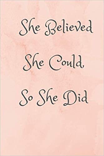 indir She Believed SHe could so she did: Pink Notebook ( 6 x 9 Large )