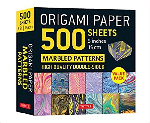 Origami Paper 500 Sheets Marbled Patterns 6 (15 CM)
