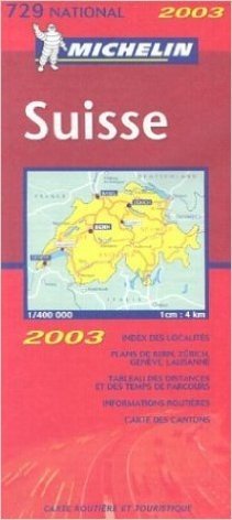 Michelin Switzerland Map No. 729(927)