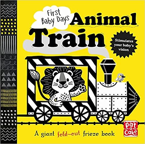 Animal Train: A high-contrast, fold-out board book (First Baby Days)