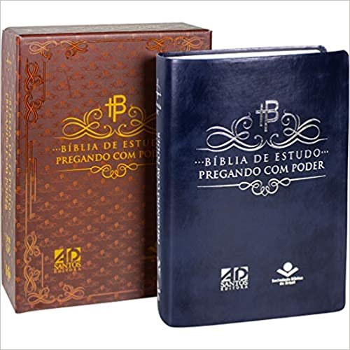 Bíblia de Estudo Pregando com Poder - Capa Azul Nobre: Almeida Revista e Corrigida (ARC)