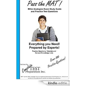 Pass the MAT!  Miller Analogies Study Guide and Practice Test Questions (English Edition) [Kindle-editie]