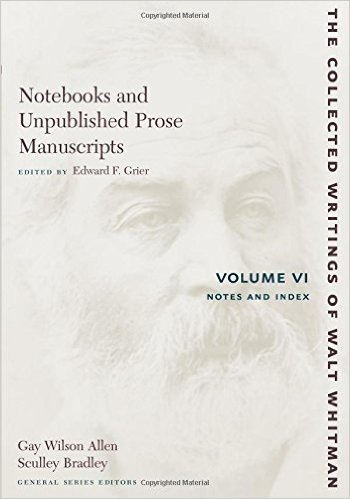 Notebooks and Unpublished Prose Manuscripts, Volume VI: Notes and Index