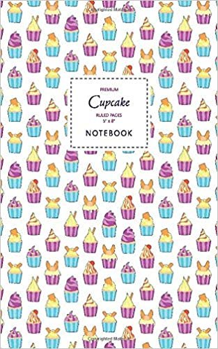 indir Cupcake Notebook - Ruled Pages - 5x8 - Premium: (White Edition) Fun notebook 96 ruled/lined pages (5x8 inches / 12.7x20.3cm / Junior Legal Pad / Nearly A5)