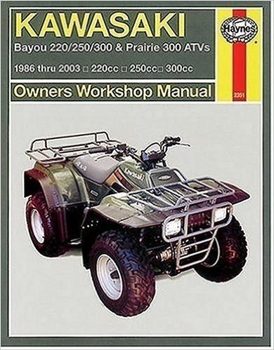 Kawasaki Bayou 220/300 & Prairie 300 ATV Owners Workshop Manual