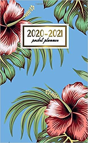 indir 2020-2021 Pocket Planner: 2 Year Pocket Monthly Organizer &amp; Calendar | Cute Two-Year (24 months) Agenda With Phone Book, Password Log and Notebook | Pretty Jungle Hibiscus Floral Print