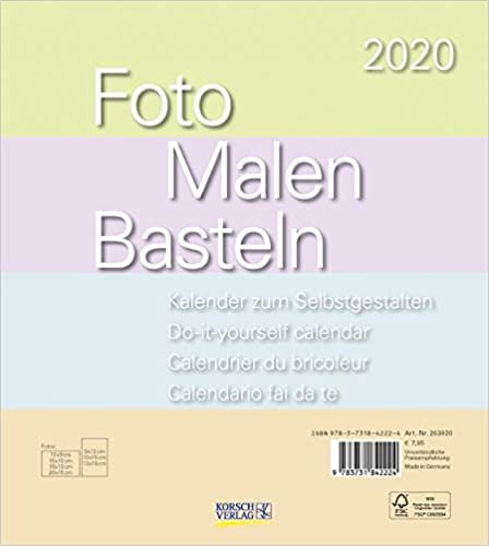 Foto-Malen-Basteln Bastelkalender Pastell 2020