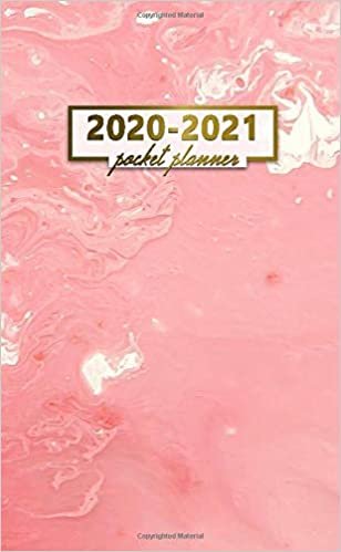 indir 2020-2021 Pocket Planner: Cute Two-Year (24 Months) Monthly Pocket Planner &amp; Agenda | 2 Year Organizer with Phone Book, Password Log &amp; Notebook | Pretty Coral &amp; White Pattern
