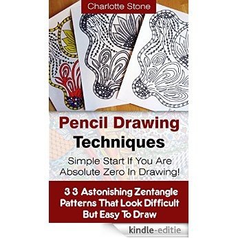 Pencil Drawing Techniques: Simple Start If You Are Absolute Zero In Drawing!: (WITH PICTURES! 33 Astonishing Zentangle Patterns That Look Difficult But ... Zentangle Basics Book 2) (English Edition) [Kindle-editie]
