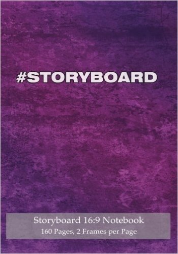 Storyboard 16: 9 Notebook 160 Pages 2 Frames Per Page: Ideal Journal to Sketch and Visualize Scenes, 7x10 Notebook with Purple Radial
