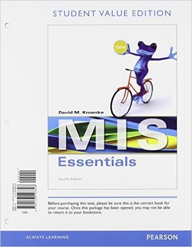 MIS Essentials, Student Value Editiion and 2014 Mymislab with Pearson Etext -- Access Card