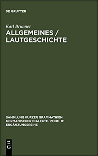 indir Allgemeines / Lautgeschichte (Sammlung Kurzer Grammatiken Germanischer Dialekte)