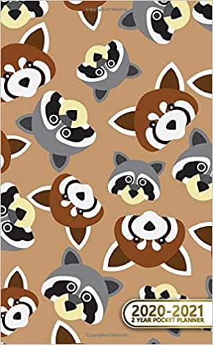 indir 2020-2021 2 Year Pocket Planner: 2 Year Pocket Monthly Organizer &amp; Calendar | Cute Two-Year (24 months) Agenda With Phone Book, Password Log and Notebook | Cute Red Panda Bear &amp; Raccoon Print