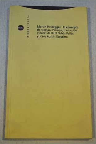 Martin Heidegger - El Concepto del Tiempo