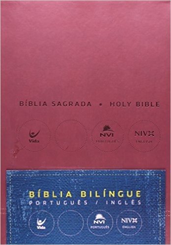 Bíblia Bilíngue NVI Português - Inglês - Capa Vermelho