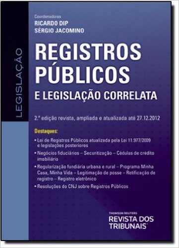 Registros Públicos E Legislação Correlata