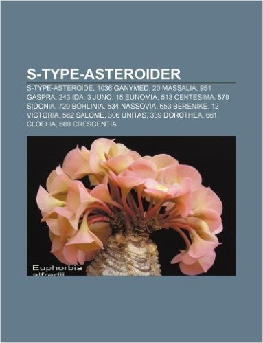 S-Type-Asteroider: S-Type-Asteroide, 1036 Ganymed, 20 Massalia, 951 Gaspra, 243 Ida, 3 Juno, 15 Eunomia, 513 Centesima, 579 Sidonia