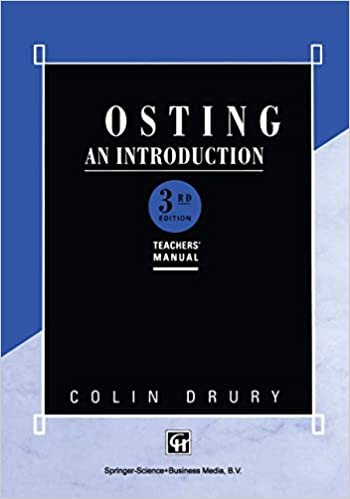 Costing: An introduction Teachers' Manual