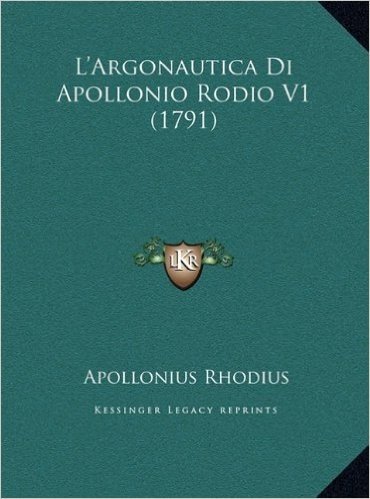 L'Argonautica Di Apollonio Rodio V1 (1791)