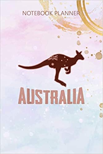 indir Notebook Planner Australia Kangaroos: Simple, Budget, Daily Journal, Over 100 Pages, 6x9 inch, Agenda, Meal, Simple