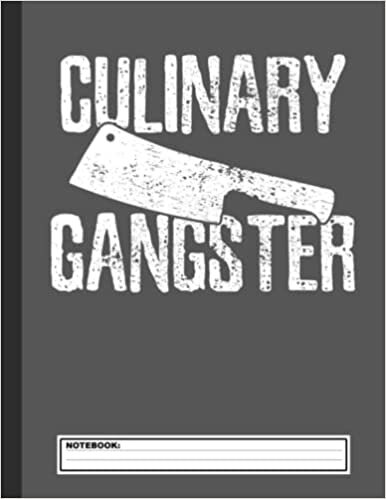 Chef Cook Cooking Culinary Gangster Vintage Notebook: 8.5x11 120 Pages - Blank Recipe Journal Cookbook To Write In Chefs Notebook BBQ Grilling Funny Gift