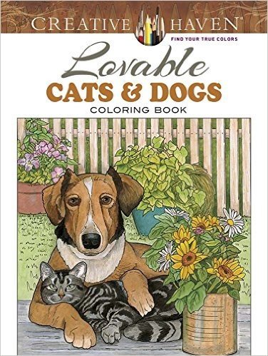 Creative Haven Lovable Cats and Dogs Coloring Book
