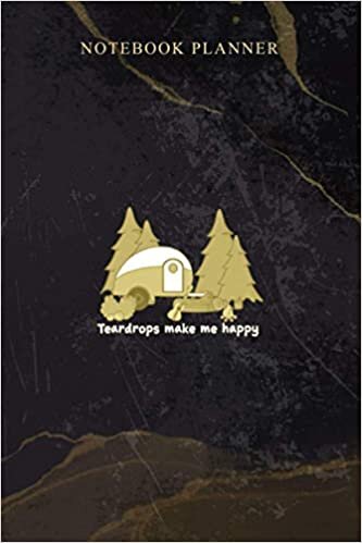 indir Notebook Planner Teardrop Trailers Make Me Happy Guitar and Campfire: 6x9 inch, Weekly, Homeschool, Schedule, 114 Pages, Work List, Agenda, Daily