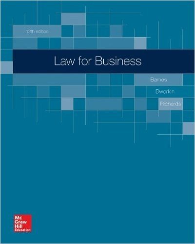 Loose-Leaf for Barnes, Law for Business 12e