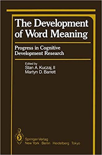 The Development of Word Meaning: Progress in Cognitive Development Research (Springer Series in Cognitive Development)