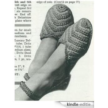 #1293 GREEN AND SILVER SLIPPERS VINTAGE CROCHET PATTERN (Single Patterns) (English Edition) [Kindle-editie]
