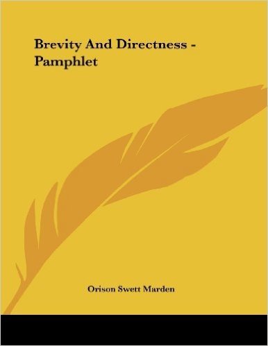 Brevity and Directness - Pamphlet