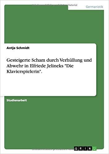 Gesteigerte Scham Durch Verhullung Und Abwehr in Elfriede Jelineks "Die Klavierspielerin." baixar