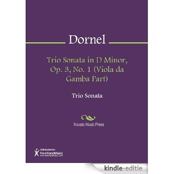 Trio Sonata in D Minor, Op. 3, No. 1 (Viola da Gamba Part) - Viola da gamba [Kindle-editie]