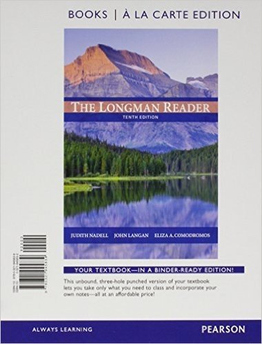 The Longman Reader, Books a la Carte Edition Plus Mywritinglab with Pearson Etext - Access Card Package