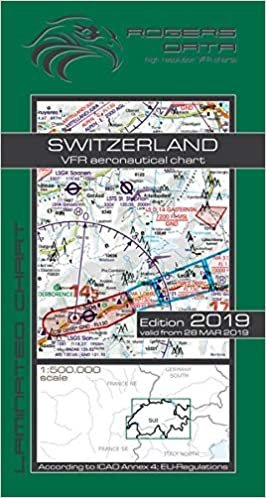 Switzerland Rogers Data VFR Luftfahrtkarte 500k: Schweiz VFR Luftfahrtkarte – ICAO Karte, Maßstab 1:500.000
